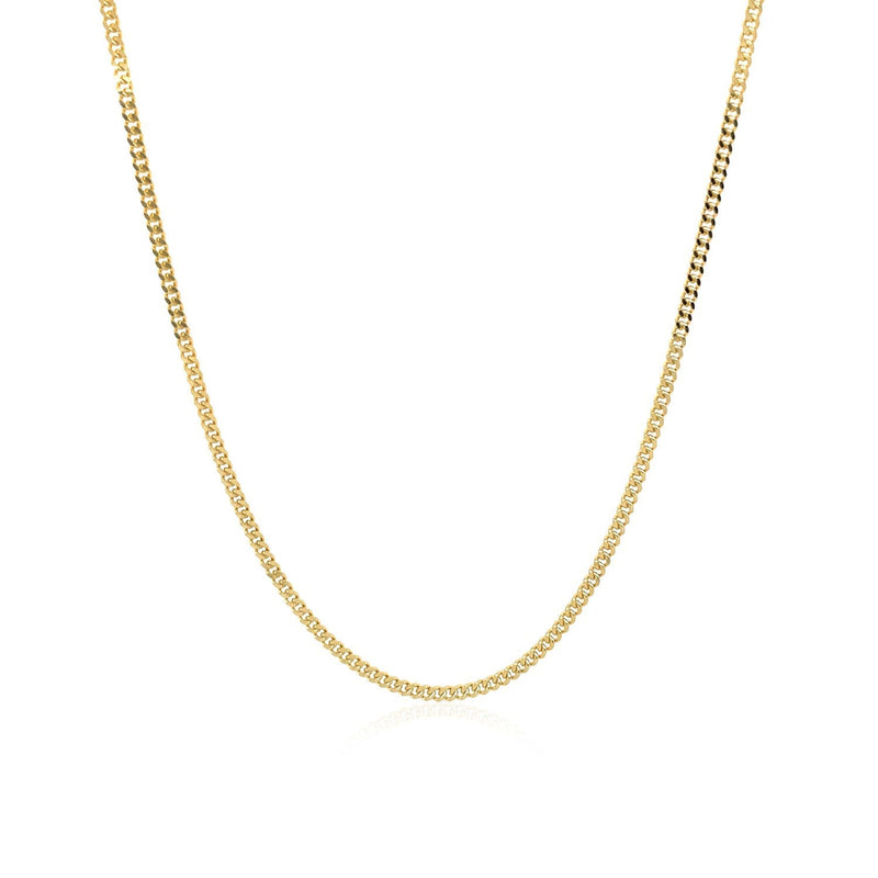 Bids.com 14k Yellow Gold Gourmette Chain 1.5mm Necklaces White Smoke 16 / Yellow Gold,18 / Yellow Gold,20 / Yellow Gold,24 / Yellow Gold