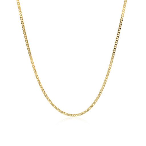 Bids.com 14k Yellow Gold Gourmette Chain 1.5mm Necklaces White Smoke 16 / Yellow Gold,18 / Yellow Gold,20 / Yellow Gold,24 / Yellow Gold
