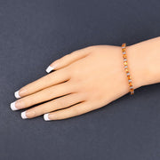 Bids.com 12.33 Carat Genuine Orange Sapphire and White Diamond 14K Yellow Gold Bracelet Bracelets Navajo White size 7.00