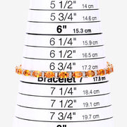 Bids.com 12.33 Carat Genuine Orange Sapphire and White Diamond 14K Yellow Gold Bracelet Bracelets White Smoke size 7.00