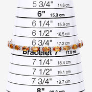 Bids.com 16.73 Carat Genuine Orange Sapphire and White Diamond 14K White Gold Bracelet Bracelets White Smoke size 7.00