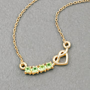 Bids.com 0.28 Carat Genuine Peridot .925 Sterling Silver Necklace Necklaces Dark Gray size 18.00