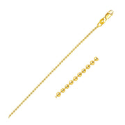 Bids.com 18k Yellow Gold Bead Chain 1.5mm (1.50 mm) Necklaces White Smoke 16 / Yellow Gold,18 / Yellow Gold,20 / Yellow Gold
