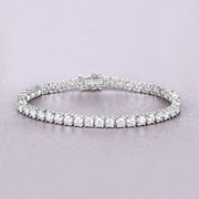 Bids.com 10.00 Carat Lab Grown Diamond 14K White Gold Bracelet Bracelets Gray size 7.00