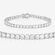 Bids.com 10.00 Carat Lab Grown Diamond 14K White Gold Bracelet Bracelets White Smoke size 7.00