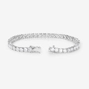 Bids.com 10.00 Carat Lab Grown Diamond 14K White Gold Bracelet Bracelets White Smoke size 7.00