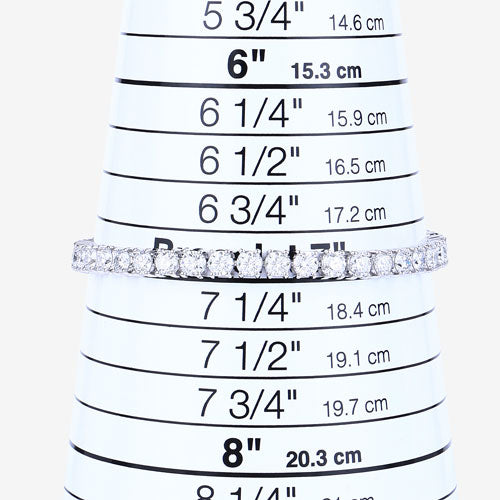 Bids.com 10.00 Carat Lab Grown Diamond 14K White Gold Bracelet Bracelets White Smoke size 7.00