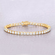 Bids.com 10.00 Carat Lab Grown Diamond 14K Yellow Gold Bracelet Bracelets Thistle size 7.00