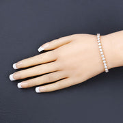 Bids.com 10.00 Carat Lab Grown Diamond 14K Yellow Gold Bracelet Bracelets Bisque size 7.00
