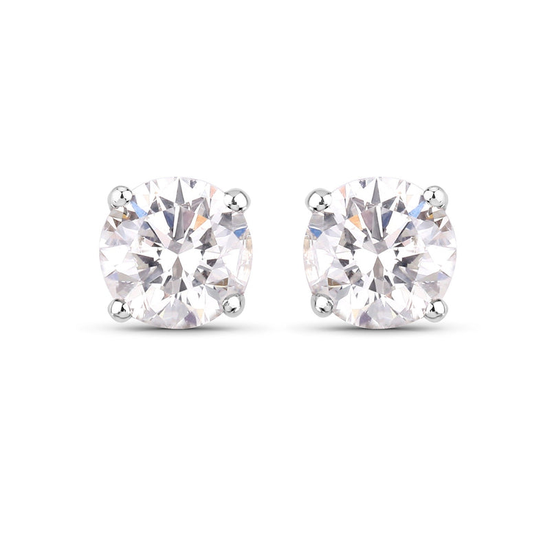 Bids.com 0.54 Carat Genuine White Diamond 14K White Gold Earrings Earrings White Smoke
