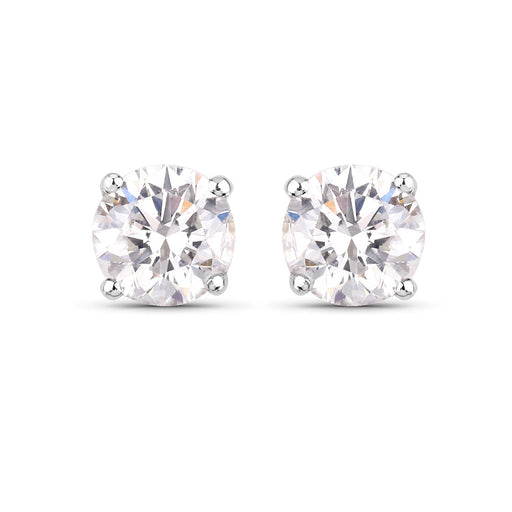 Bids.com 0.54 Carat Genuine White Diamond 14K White Gold Earrings Earrings White Smoke
