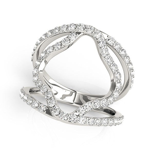 Bids.com 14k White Gold Diamond Flower Style Dual Band Ring (5/8 cttw) Rings White Smoke 3 / White Gold,3.5 / White Gold,4 / White Gold,4.5 / White Gold,5 / White Gold,5.5 / White Gold,6 / White Gold,6.5 / White Gold,7 / White Gold,7.5 / White Gold,8 / White Gold,8.5 / White Gold,9 / White Gold