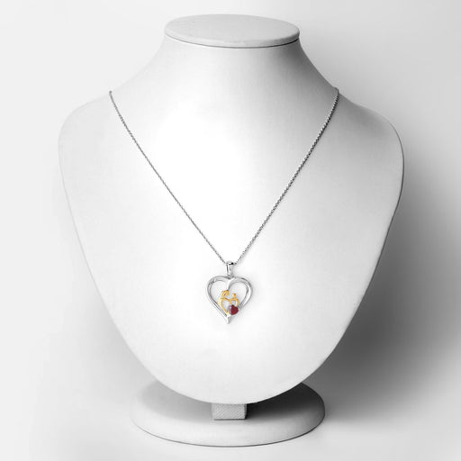 Bids.com 0.50 Carat Genuine Ruby .925 Sterling Silver Pendant Pendants White Smoke size 18.00