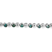 Bids.com 14K White Gold Round-Cut Blue Diamonds Bracelet (3.00 cttw, Blue Color, Clarity) Bracelets White Smoke White.Gold / 7
