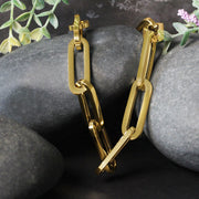 Bids.com 14k Yellow Gold Extra Wide Paperclip Chain Necklace Necklaces Black 18 / Yellow Gold