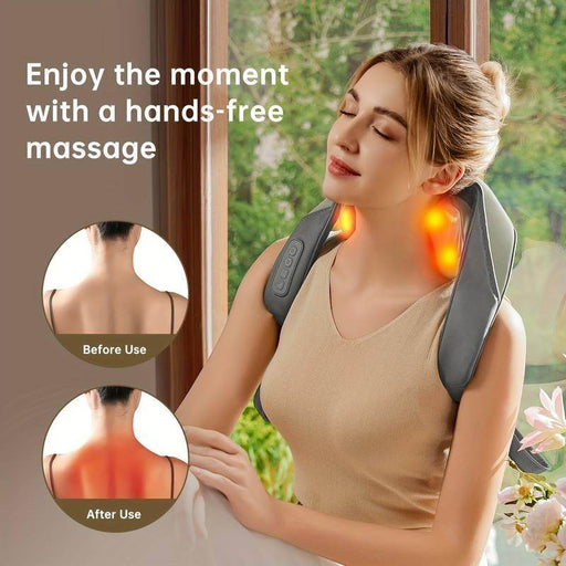 SmartPursue™ Wireless Neck and Back Massager Massagers Dim Gray Grey