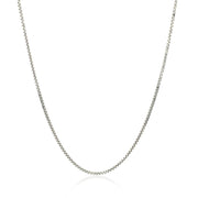 Bids.com 14k White Gold Octagonal Box Chain (1.00 mm) Necklaces White Smoke 16 / White Gold,18 / White Gold,20 / White Gold,24 / White Gold,26 / White Gold