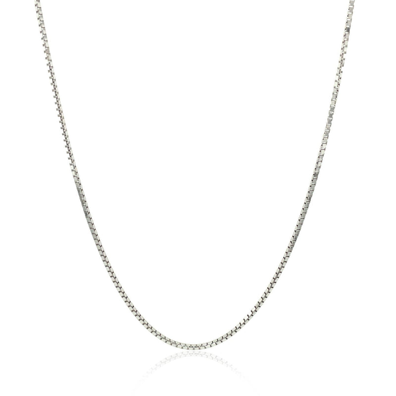 Bids.com 14k White Gold Octagonal Box Chain (1.00 mm) Necklaces White Smoke 16 / White Gold,18 / White Gold,20 / White Gold,24 / White Gold,26 / White Gold