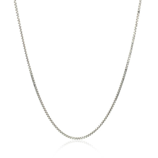 Bids.com 14k White Gold Octagonal Box Chain (1.00 mm) Necklaces White Smoke 16 / White Gold,18 / White Gold,20 / White Gold,24 / White Gold,26 / White Gold