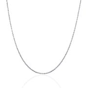 Bids.com 10k White Gold Solid Diamond Cut Rope Chain 1.4mm Necklaces White Smoke 16 / White Gold,18 / White Gold,20 / White Gold,24 / White Gold