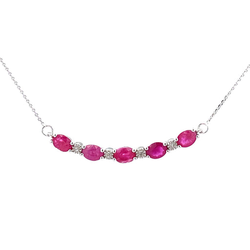 Bids.com .73ct Ruby Diamond Fashion Pendants 10KT White Gold Pendants White Smoke 18