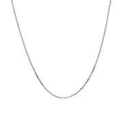 Bids.com 10k White Gold Adjustable Cable Chain 0.9mm Necklaces White Smoke 22 / White Gold
