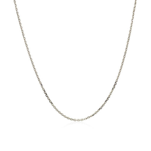 Bids.com 10k White Gold Adjustable Cable Chain 0.9mm Necklaces White Smoke 22 / White Gold