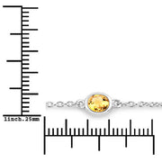 Bids.com 1.83 Carat Genuine Multi Stones .925 Sterling Silver Bracelet Bracelets White Smoke size 8.00