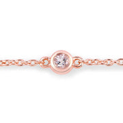 Bids.com 0.45 Carat Genuine Morganite .925 Sterling Silver Bracelet Bracelets White Smoke size 7.00