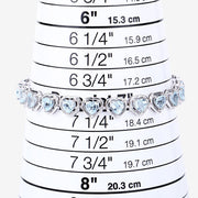 Bids.com 10.50 Carat Genuine Blue Topaz .925 Sterling Silver Bracelet Bracelets White Smoke size 7.25