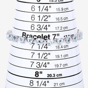 Bids.com 7.71 Carat Genuine Aquamarine and White Diamond .925 Sterling Silver Bracelet Bracelets White Smoke size 7.25