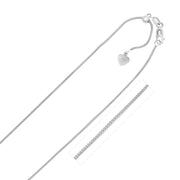 Bids.com 14k White Gold Adjustable Franco Chain 0.9mm Necklaces White Smoke 22 / White Gold