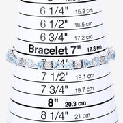 Bids.com 11.10 Carat Genuine Blue Topaz and White Diamond .925 Sterling Silver Bracelet Bracelets White Smoke size 7.25