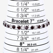 Bids.com 11.10 Carat Genuine Garnet and White Diamond .925 Sterling Silver Bracelet Bracelets White Smoke size 7.25