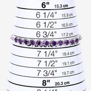 Bids.com 2.64 Carat Genuine Amethyst .925 Sterling Silver Bracelet Bracelets White Smoke size 10.00