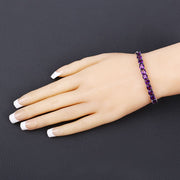 Bids.com 6.05 Carat Genuine Amethyst .925 Sterling Silver Bracelet Bracelets Dark Slate Gray size 10.00