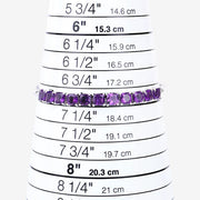 Bids.com 6.05 Carat Genuine Amethyst .925 Sterling Silver Bracelet Bracelets White Smoke size 10.00