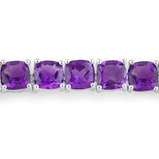 Bids.com 6.05 Carat Genuine Amethyst .925 Sterling Silver Bracelet Bracelets Dark Slate Blue size 10.00