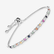 Bids.com 0.88 Carat Genuine Multi Sapphire .925 Sterling Silver Bracelet Bracelets White Smoke size 10.00