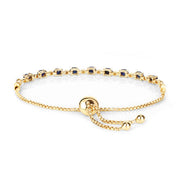 Bids.com 1.83 Carat Genuine Blue Sapphire and White Diamond .925 Sterling Silver Bracelet Bracelets White Smoke size 10.00
