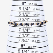 Bids.com 1.83 Carat Genuine Blue Sapphire and White Diamond .925 Sterling Silver Bracelet Bracelets White Smoke size 10.00