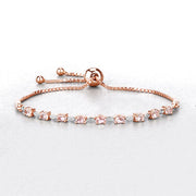 Bids.com 1.38 Carat Genuine Morganite and White Diamond .925 Sterling Silver Bracelet Bracelets White Smoke size 10.00