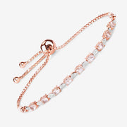 Bids.com 1.38 Carat Genuine Morganite and White Diamond .925 Sterling Silver Bracelet Bracelets White Smoke size 10.00