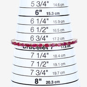 Bids.com 9.18 Carat Genuine Ruby 10K Yellow Gold Bracelet Bracelets White Smoke size 7.00