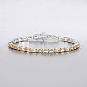 Bids.com 12.80 Carat Genuine Citrine .925 Sterling Silver Bracelet Bracelets Gray size 7.00