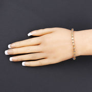 Bids.com 12.80 Carat Genuine Citrine .925 Sterling Silver Bracelet Bracelets Peach Puff size 7.00