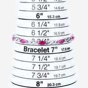 Bids.com 5.00 Carat Genuine Ruby 10K White Gold Bracelet Bracelets White Smoke size 7.00