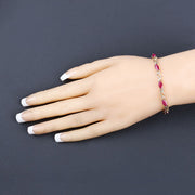 Bids.com 5.00 Carat Genuine Ruby 10K Yellow Gold Bracelet Bracelets Bisque size 7.00