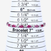 Bids.com 8.00 Carat Genuine Ruby 10K White Gold Bracelet Bracelets White Smoke size 7.00