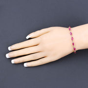Bids.com 8.00 Carat Genuine Ruby 10K Yellow Gold Bracelet Bracelets Bisque size 7.00